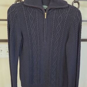 Navy Cable Knit Sweater